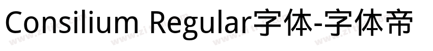 Consilium Regular字体字体转换